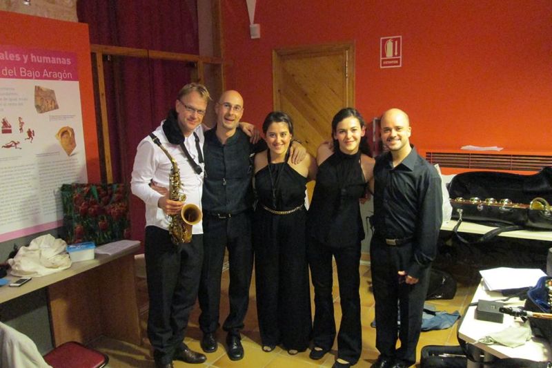 Tras el estreno de mis bagatelas en Alcosax, junto al duo Zavasax, Arno y Tere Gomez.JPG